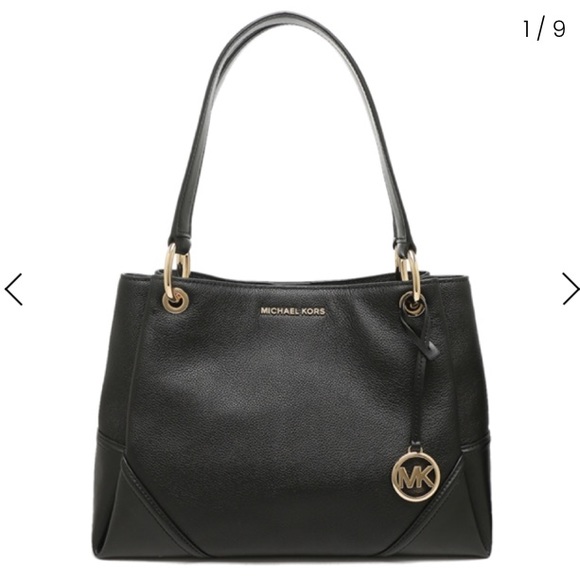 MICHAEL KORS 35H9GNIE3L Nicole Large Shoulder Tote Black